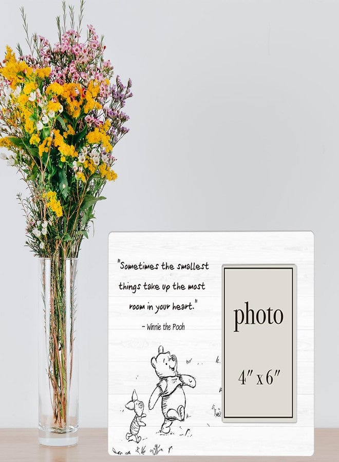 AKFVNSFK Classic Pooh Bear Nursery Picture Frame, Baby Gifts for Nursery, Baby Shower Gifts for New Parents Photo Frame for 4 x 6 Inch Photo - Image 5